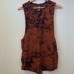 Hurley Black and Rust Tye Dye Romper Shorts size medium